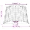 vidaXL Lamp Shade White Wicker, Iron Medium Decorative Inlays