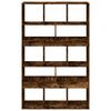 vidaXL Bookcase Smoked oak Engineered wood Medium Storage Cabinet