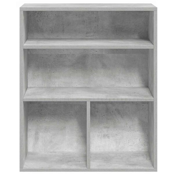 vidaXL Book Cabinet Concrete grey Engineered wood Medium Book Cabinet