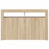 vidaXL Sideboard Sonoma Oak Engineered Wood 45.5 x 11.8 x 29.5 in