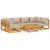 vidaXL Garden Lounge Set Taupe Solid Acacia wood, 100% polyester Large