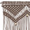 vidaXL Macrame Curtain Taupe 55.1x94.5" Cotton