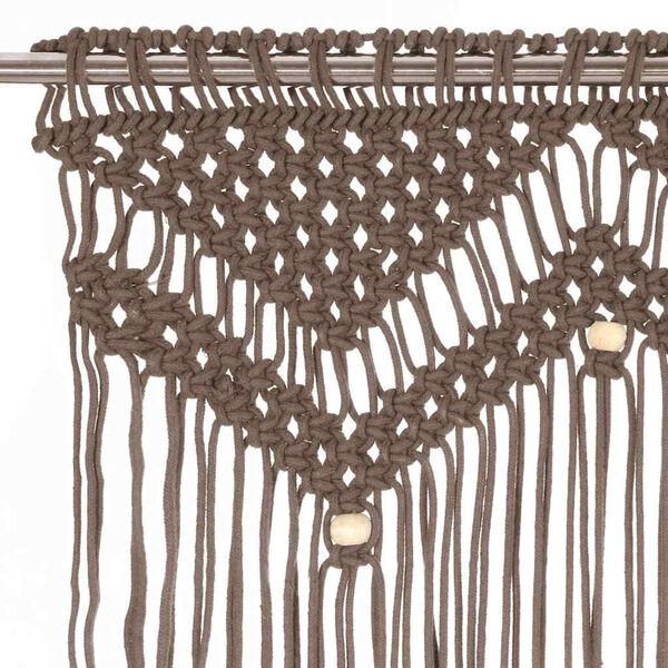 vidaXL Macrame Curtain Taupe 55.1x94.5" Cotton