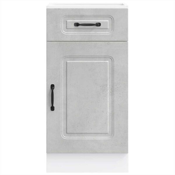 vidaXL Kitchen Base Cabinet Concrete grey Engineered wood