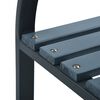 vidaXL Garden Bench Grey Wood and Steel 47.2 in Durable Garden Bench