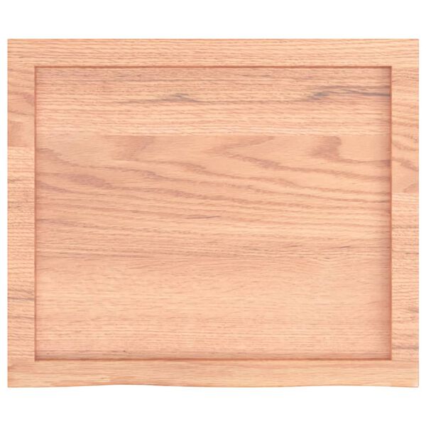 vidaXL Bathroom Countertop Light Brown 23.6 x 19.7 x (0.8-2.4) " Treated Solid Wood