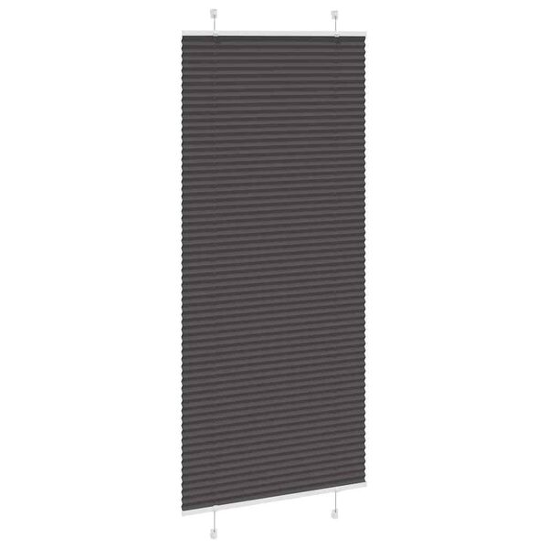 vidaXL Pleated Blind Black 100% Polyester 35.4 x 78.7 in