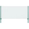 vidaXL Wire Mesh Fence with Posts Steel 82'x1.6' Green