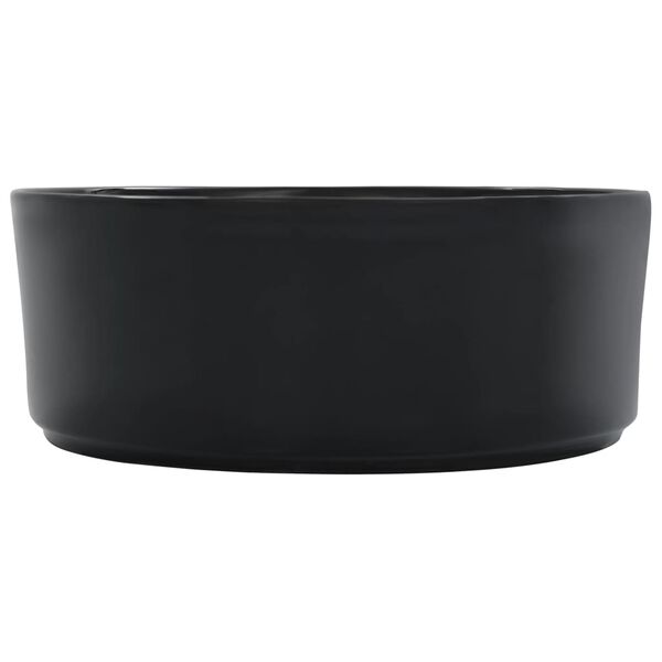 vidaXL Wash Basin 14.2x5.5" Ceramic Black