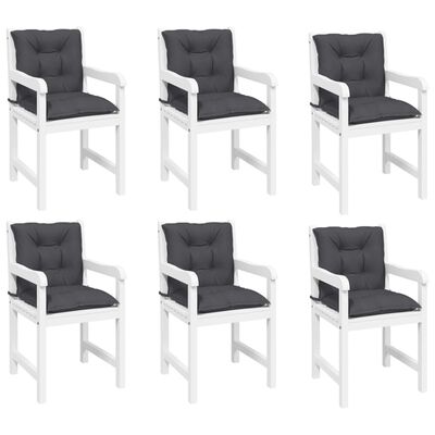 vidaXL Garden Chair Cushions 6 pcs Anthracite 39.4"x19.7"x2.8"