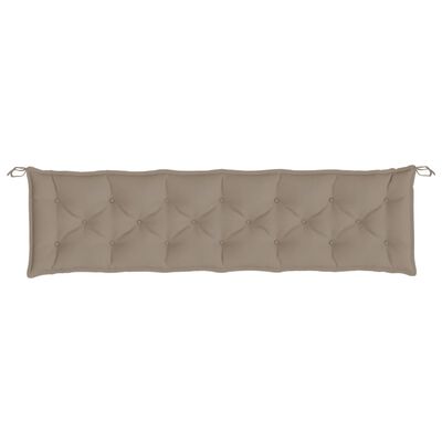 vidaXL Garden Bench Cushions 2pcs Taupe 78.7"x19.7"x2.8" Oxford Fabric