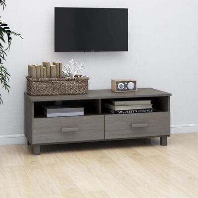 vidaXL TV Cabinet HAMAR Light Gray 41.7"x15.7"x15.7" Solid Wood Pine