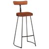 vidaXL Bar Stool Set of 2 Brown Solid mango wood, Iron Medium Footrest