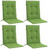 vidaXL Lowback Chair Cushion Set of 4 Melange Green 100% Polyester