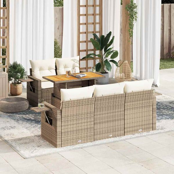 vidaXL Garden Sofa Set Beige