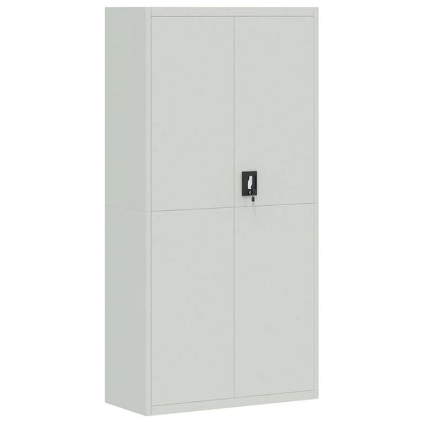 vidaXL File Cabinet Light Grey Powder-coated Steel Large File Cabinet