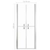 vidaXL Shower Door Clear ESG 29.9"x74.8"