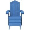 vidaXL Garden Chair Aqua Blue HDPE Medium Detachable Adirondack Chair