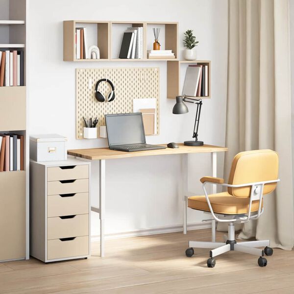 vidaXL Desk Top Natural Wood Solid Oak Medium Durable Desk Top