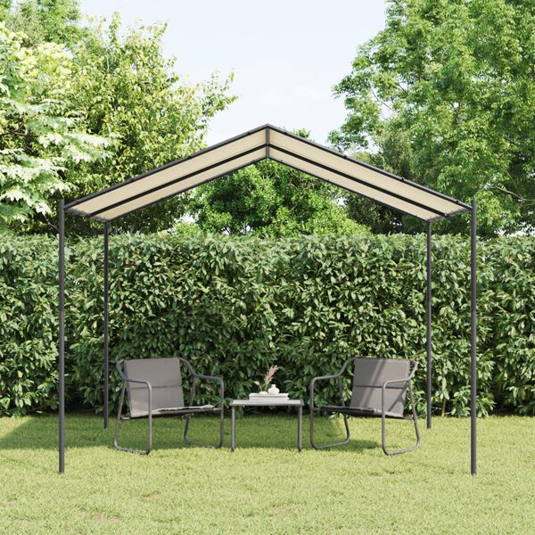 vidaXL Canopy Tent Beige Polyester with PA coating 10x10 feet
