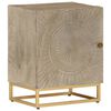 vidaXL Bedside Cabinet Natural Wood Solid mango wood and iron Standard