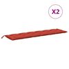 vidaXL Garden Bench Cushion Melange Red Polyester 78.7 in x 15.7 in
