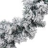 vidaXL Christmas Garland Green with flocked white snow PVC 65.6 ft