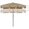 vidaXL Beach Parasol Taupe Polyester 78.7x49.2 in Rectangular Tiltable