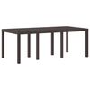 vidaXL Garden Dining Set 7 pcs Brown Polt rattan