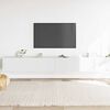 vidaXL TV Cabinet Set Set of 3 White Engineered wood Medium