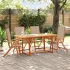 vidaXL Garden Dining Set Taupe and natural wood