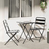 vidaXL Garden Bistro Set Folding 3 pcs Anthracite Steel