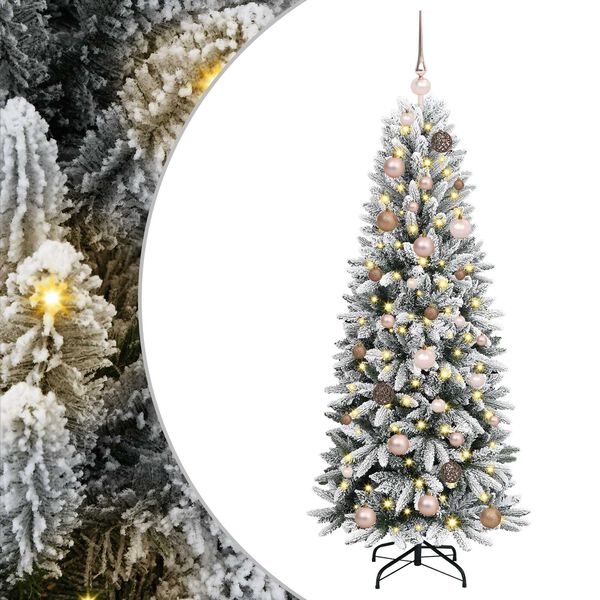 vidaXL Artificial Christmas Tree with 150 LEDs White 59.06 in