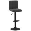 vidaXL Bar Stool Set of 2 Black Velvet, Powder-Coated Steel