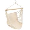 vidaXL Hammock Chair Cream Cotton, Polyester, Wood One Size Foldable