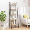 vidaXL Standing Shelf Light Brown and Black Engineered wood and Steel