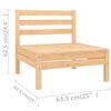 vidaXL Garden Lounge Set Natural Solid pine wood Medium Modular