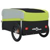 vidaXL Bike Trailer Black and Green 99.2 lb Iron