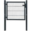 vidaXL 2D Fence Gate (Single) Anthracite Grey 39.4x31.5"