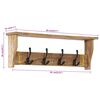 vidaXL Coat Rack Natural wood, Black Solid mango wood, Iron Large