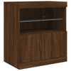 vidaXL Sideboard Brown oak Engineered wood, glass Large Sideboard
