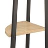 vidaXL Corner Shelf Light brown and black Engineered wood, steel Medium