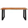 vidaXL Dining Table Natural acacia wood and black steel Large Durable