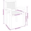 vidaXL 5 Piece Patio Dining Set Solid Wood Teak