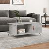 vidaXL Coffee Table Concrete Grey Engineered Wood, Iron