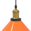 vidaXL Pendant Lamp Gloss orange and white Metal Medium