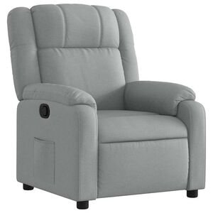 vidaXL Recliner Chair Light grey Polyester, Metal, Plywood Standard