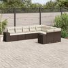 vidaXL Garden Sofa Set Brown, Cream White