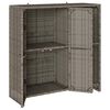 vidaXL Storage Cabinet with Shelf Grey 39.37 x 14.17 x 40.16 in Rattan