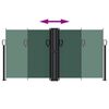 vidaXL Retractable Side Awning Dark Green 100% polyester with PU coating